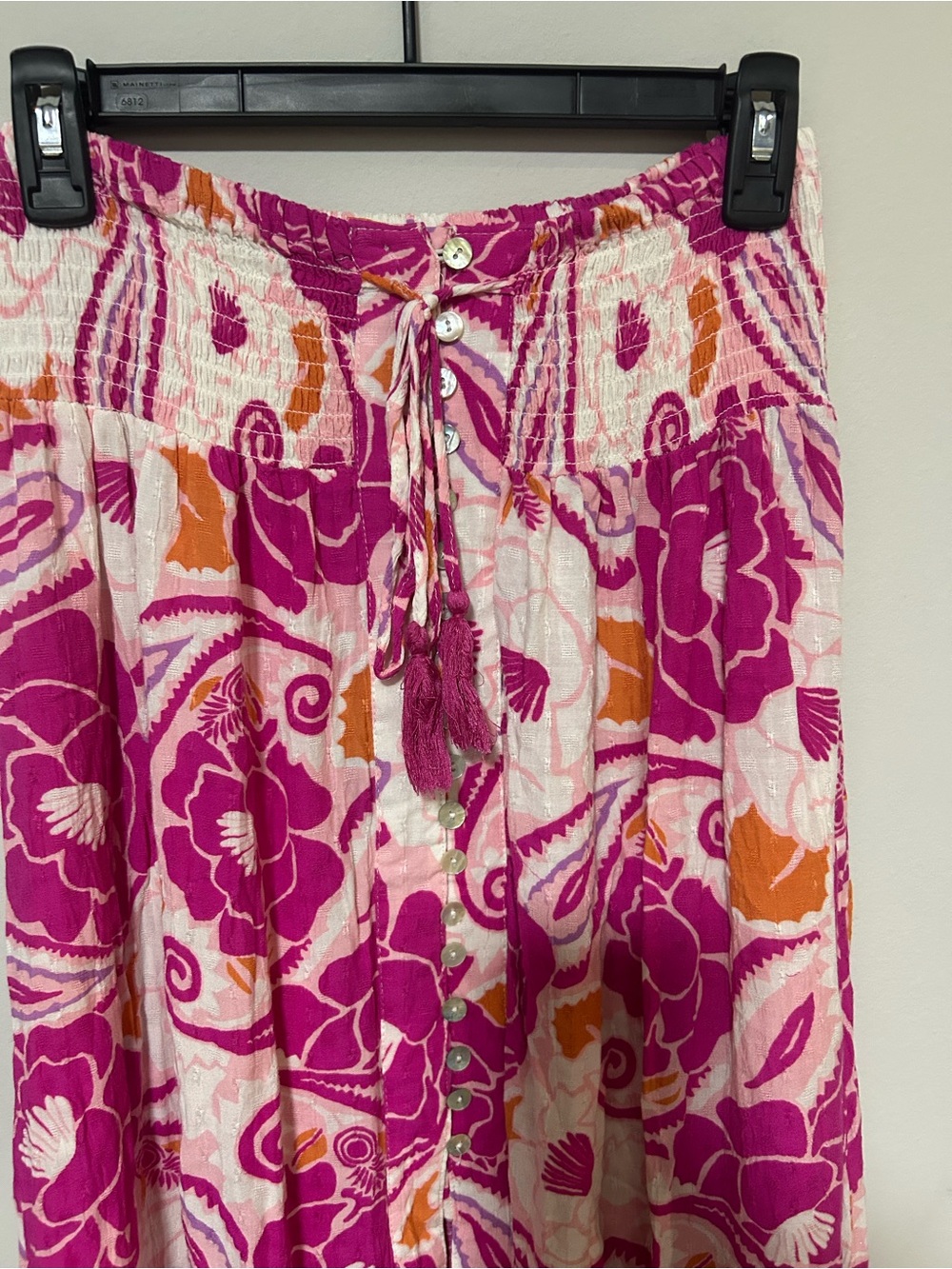Nicole Miller Boho Paisley Floral Maxi Skirt size L 0317 - Picture 3 of 7